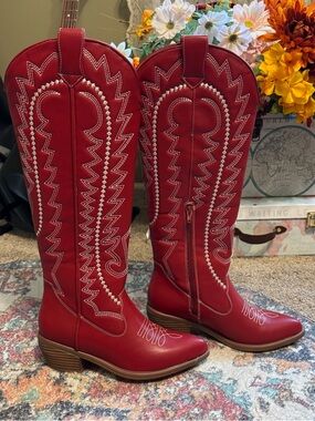 Red Cowboy Festival Boots Nordstrom Rack MIA 🌻 .